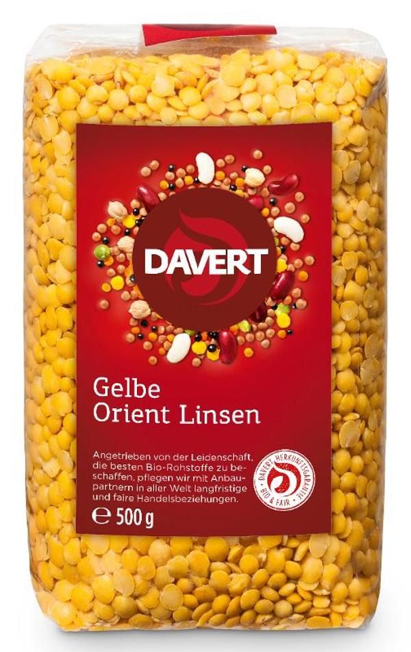 Produktfoto zu Gelbe Orientlinsen 500g