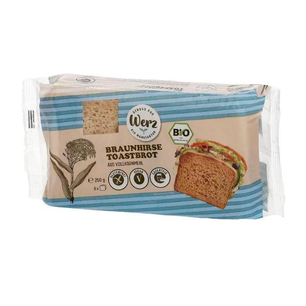 Produktfoto zu Braunhirse Toastbrot gf 250g