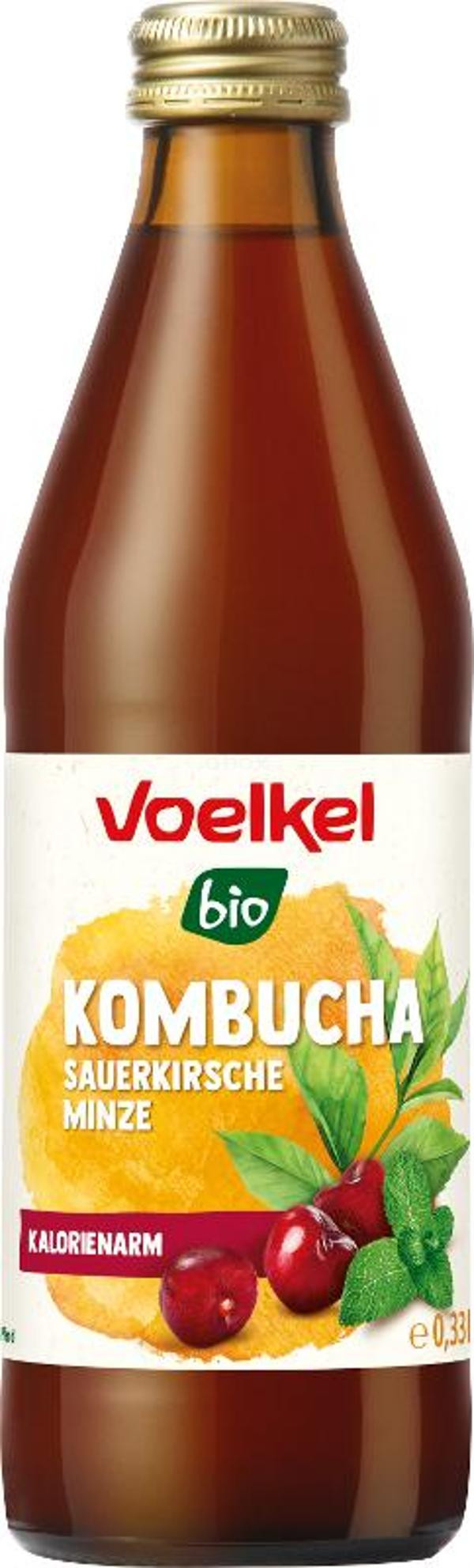 Produktfoto zu Kombucha Sauerkirsche Minze 0,33l Mehrweg