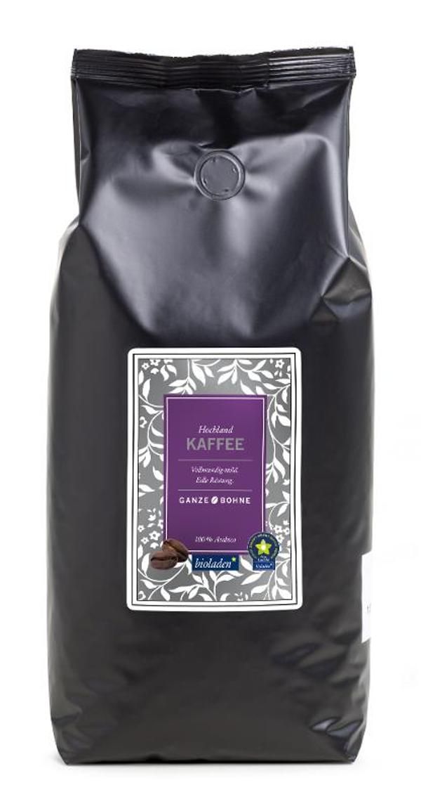 Produktfoto zu Kaffeehochland ganze Bohne 1kg