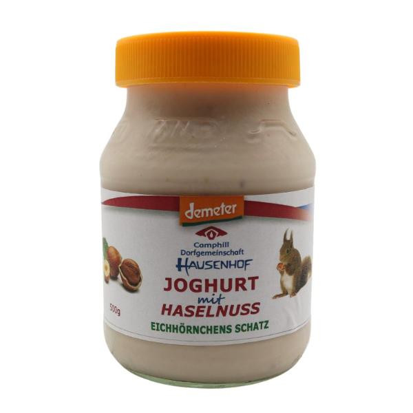 Produktfoto zu Hausenhof Joghurt Haselnuss, 500g