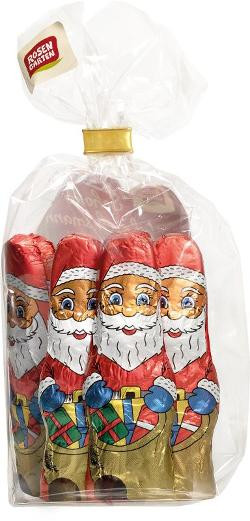 Produktfoto zu 5 kleine Schoko Weihnachtsmänner in Staniol