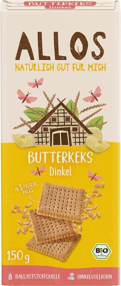 Produktfoto zu Dinkel Butterkeks 150 g