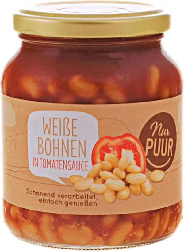 Produktfoto zu Weiße Bohnen in Tomatensauce 350g